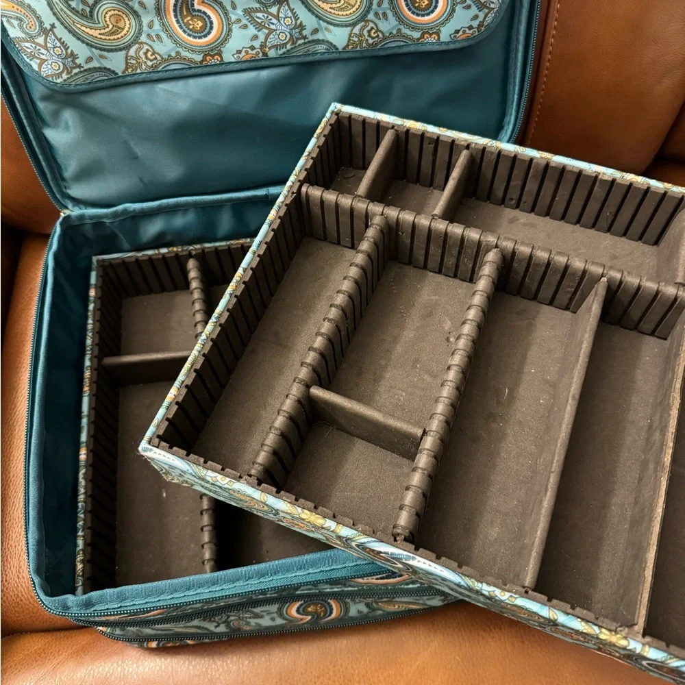 Joy Mangano JM expandable travel jewelry “jewel kit duo”  organizer carrier
